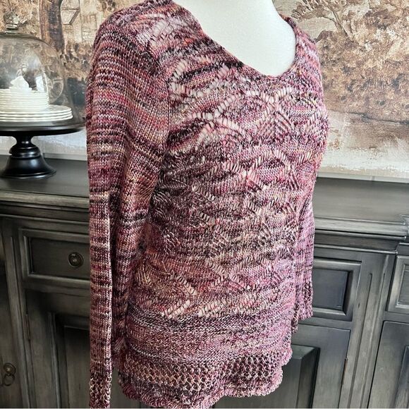 CB establishment 1962 Woman Loose Knit purple/Plum Sweater size 1X - Picture 1 of 8